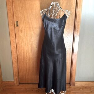 Vintage Mondi Satin Bias Cut Slip Midi Dress